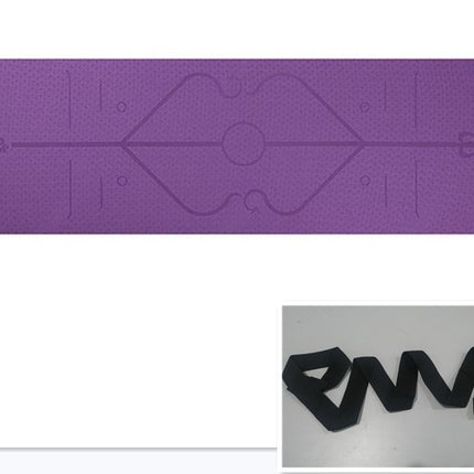 Non-Slip TPE Yoga Mat with Position Lines
