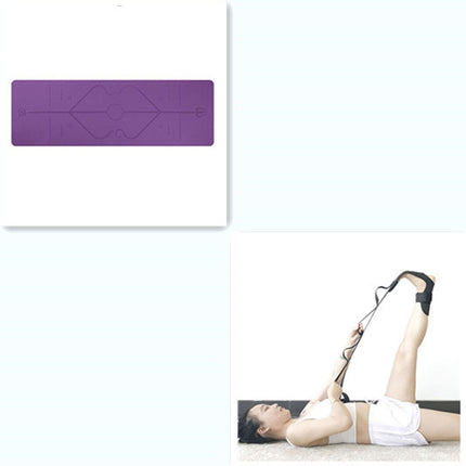 Non-Slip TPE Yoga Mat with Position Lines