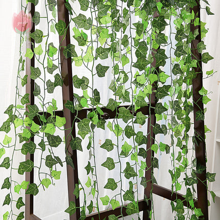 Green Silk Artificial Hanging Leaf Garland