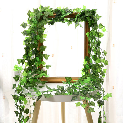 Green Silk Artificial Hanging Leaf Garland