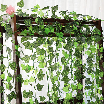 Green Silk Artificial Hanging Leaf Garland