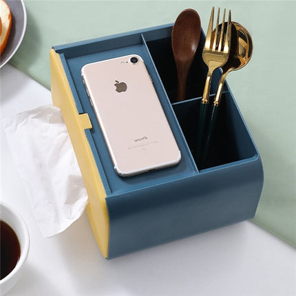 Multifunctional Desktop Tissue Storage & Makeup Organizer