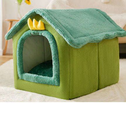 Foldable Winter Pet House Bed