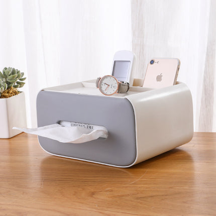 Multifunctional Desktop Tissue Storage & Makeup Organizer