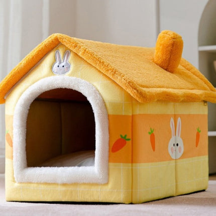 Foldable Winter Pet House Bed