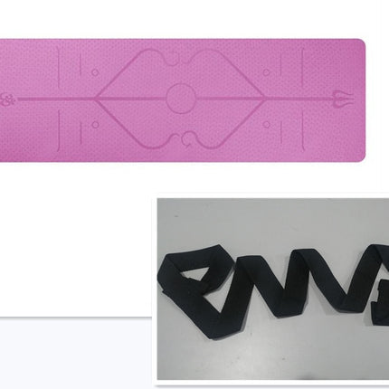 Non-Slip TPE Yoga Mat with Position Lines