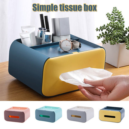 Multifunctional Desktop Tissue Storage & Makeup Organizer