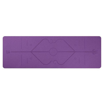 Non-Slip TPE Yoga Mat with Position Lines