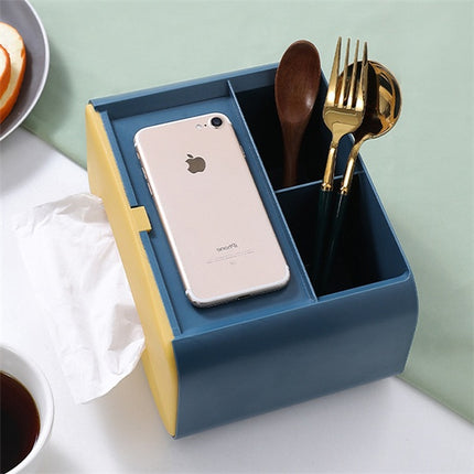 Multifunctional Desktop Tissue Storage & Makeup Organizer