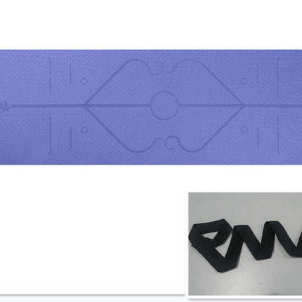 Non-Slip TPE Yoga Mat with Position Lines