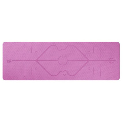 Non-Slip TPE Yoga Mat with Position Lines