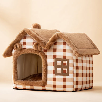 Foldable Winter Pet House Bed