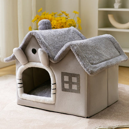 Foldable Winter Pet House Bed