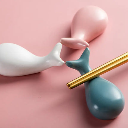 Whale-Shaped Ceramic Chopsticks Holder