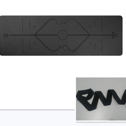 Non-Slip TPE Yoga Mat with Position Lines