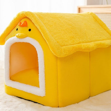 Foldable Winter Pet House Bed