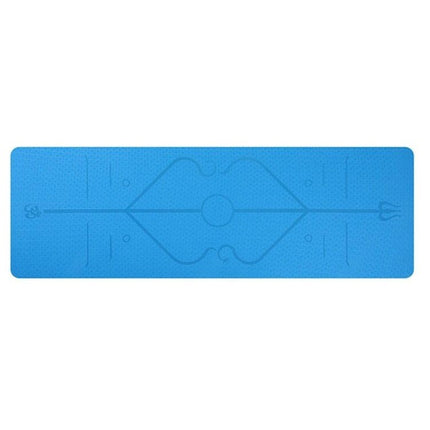Non-Slip TPE Yoga Mat with Position Lines