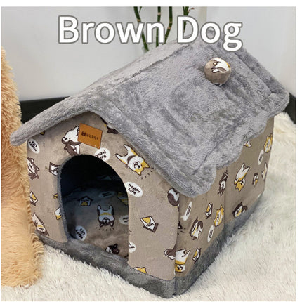 Foldable Winter Pet House Bed