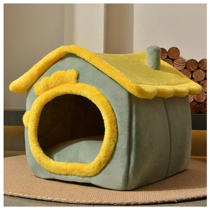 Foldable Winter Pet House Bed