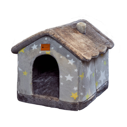 Foldable Winter Pet House Bed