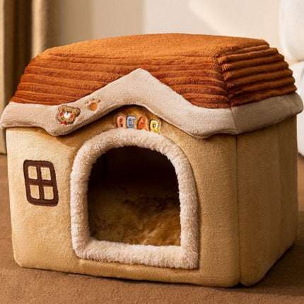 Foldable Winter Pet House Bed